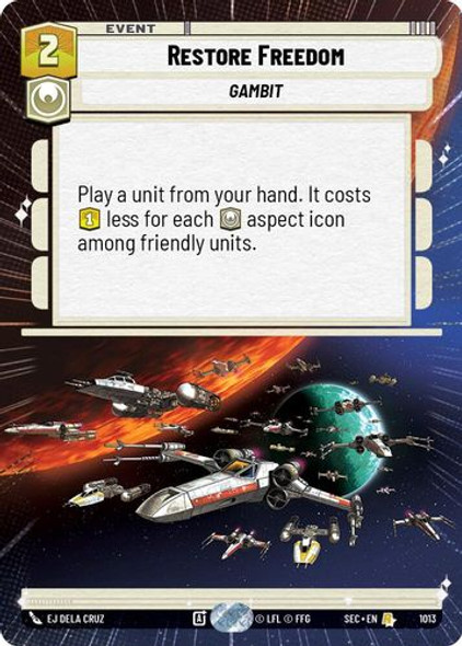 [06-SEC-EN-1013](R) Restore Freedom (Hyperspace) (Foil)