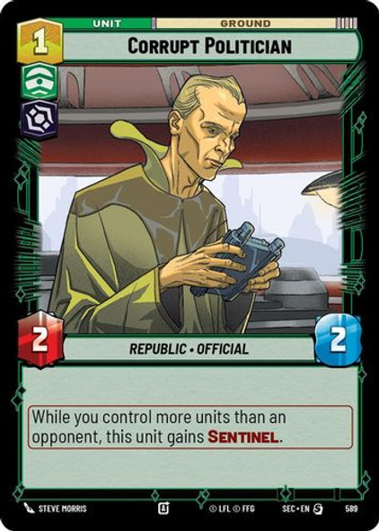 [06-SEC-EN-0589](S) Corrupt Politician (Foil)