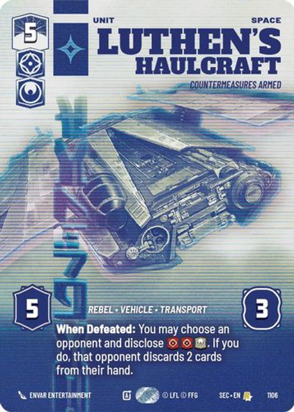 [06-SEC-EN-1106](R) Luthen's Haulcraft - Countermeasures Armed (Prestige) (Foil)
