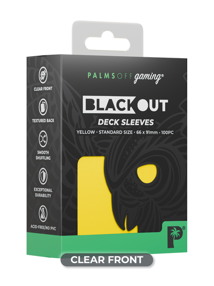 Palms Off Gaming - Blackout Deck Sleeves (100pk) (Clear) (Yellow)