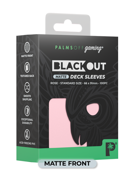 Palms Off Gaming - Blackout Deck Sleeves (100pk) (Matte) (Rose)