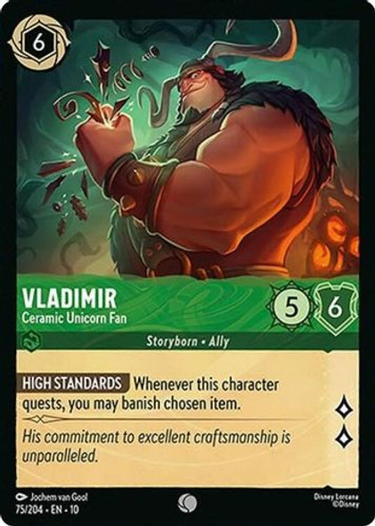 [LOR10-075/204](C) Vladimir - Ceramic Unicorn Fan (Foil)