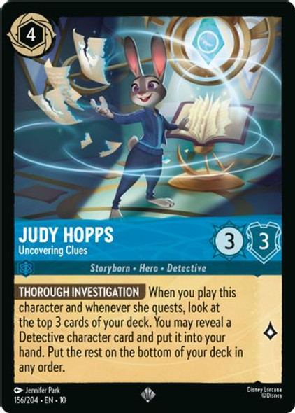 [LOR10-156/204](SR) Judy Hopps - Uncovering Clues (Foil)