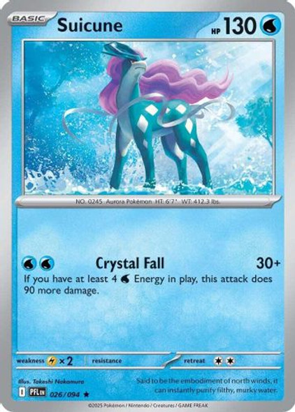 |ME02|[PFL-026/094](R) Suicune {Reverse Holo}