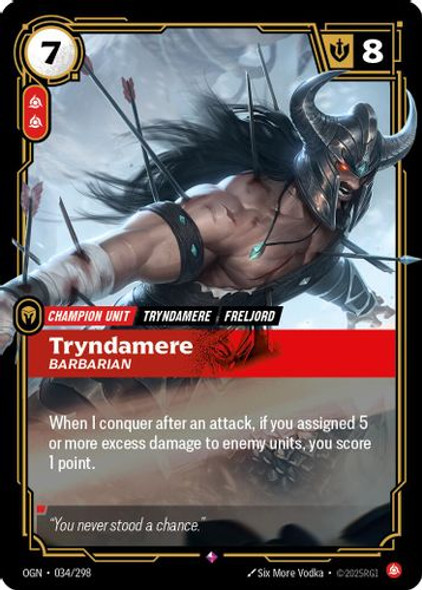 |RB01|[OGN-034/298](R) Tryndamere - Barbarian {Foil}