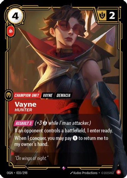 |RB01|[OGN-035/298](R) Vayne - Hunter {Foil}