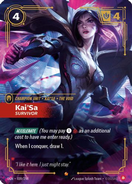 |RB01|[OGN-039/298](E) Kai'Sa - Survivor {Foil}