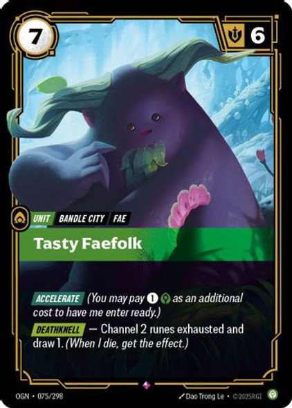 |RB01|[OGN-075/298](R) Tasty Faefolk {Foil}