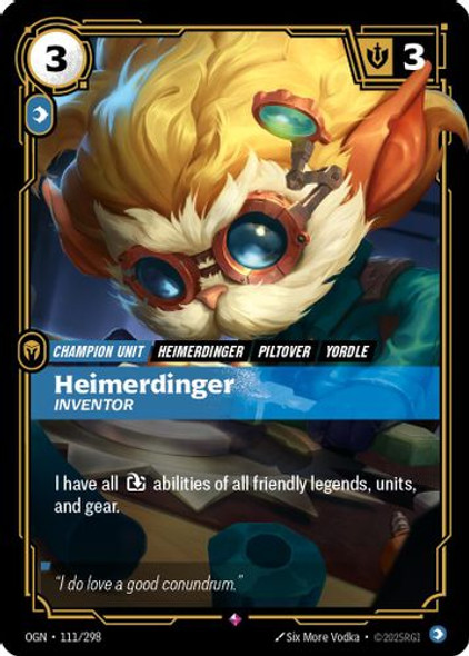 |RB01|[OGN-111/298](R) Heimerdinger - Inventor {Foil}