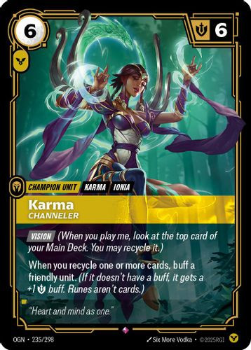 |RB01|[OGN-235/298](R) Karma - Channeler {Foil}