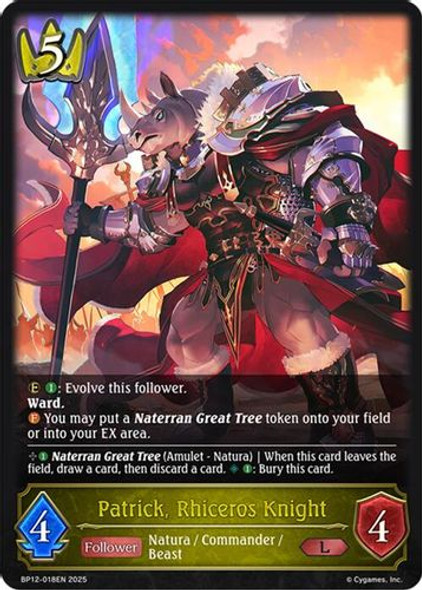 [BP12-018EN](L) Patrick, Rhiceros Knight