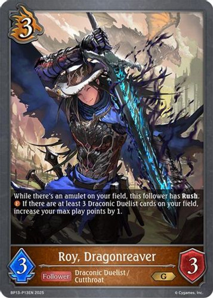 [BP13-P13EN](PG) Roy, Dragonreaver (Premium Foil)