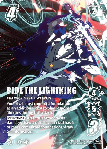 [GGS01-100/85](UR-ALT) Ride the Lightning (Alternate Art) (Foil)