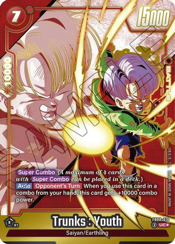 [FB08-016](UC) Trunks : Youth (1 Star Alt Art) (Foil)