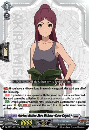 [DZ-BT11/EX17EN](EX) Fearless Maiden, Akira Mishima (Brave Knights)
