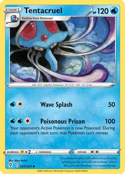 SWSH07-027/203UC Tentacruel (Reverse Holo)