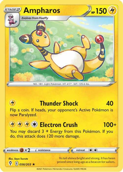 [SWSH07][EVS-056/203R] Ampharos (Reverse Holo)