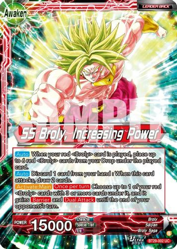 [BT29-002](UC) Broly // SS Broly, Increasing Power (Foil)