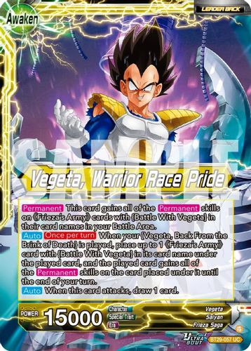 [BT29-057](UC) Vegeta // Vegeta, Warrior Race Pride (Foil)