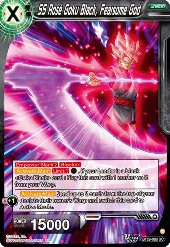 [BT29-088](UC) SS Rose Goku Black, Fearsome God (Foil)