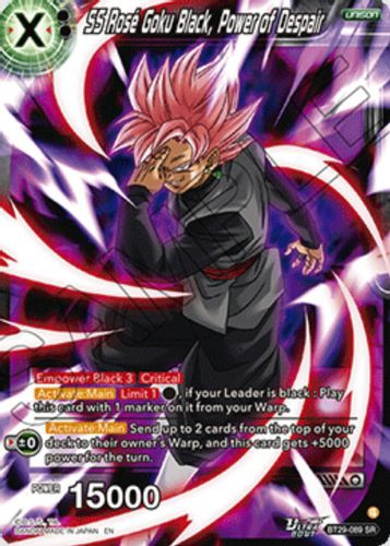 [BT29-089](SR) SS Rose Goku Black, Power of Despair (Foil)