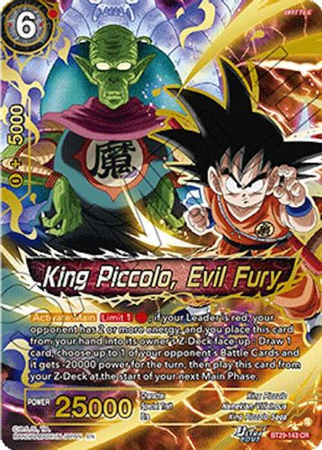 [BT29-143](CR) King Piccolo, Evil Fury (Foil)