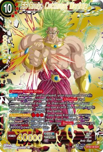 [BT29-149](SCR) SS Broly, Cutthroat Warfare (Foil)