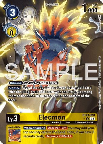 [BT24-031](R) Elecmon (1 Star Alt Art) (Foil)