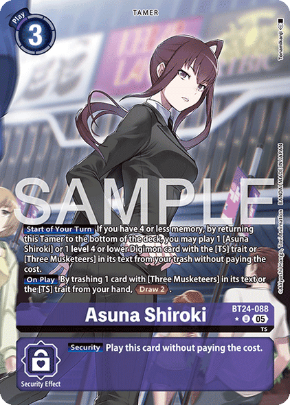 [BT24-088](U) Asuna Shiroki (1 Star Alt Art) (Foil)