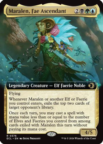 [ECL-0376](R) Maralen, Fae Ascendant (Extended Art)