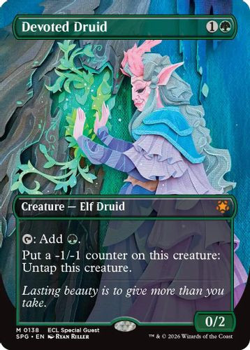 [SPG-0138](M) Devoted Druid (Borderless) (Foil)