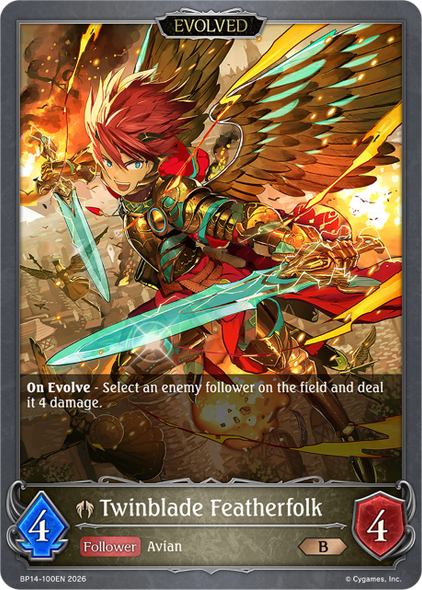 [BP14-100EN](B) Twinblade Featherfolk (Evolved)