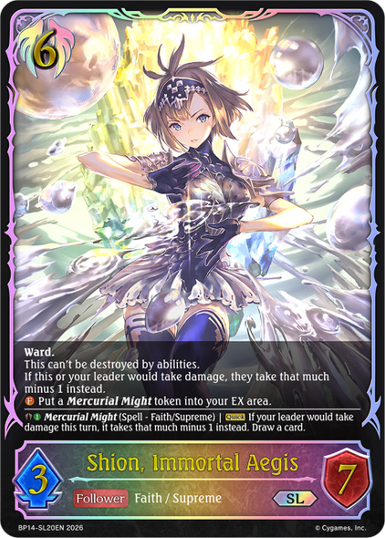 [BP14-SL20EN](SL) Shion, Immortal Aegis (Super Legendary)