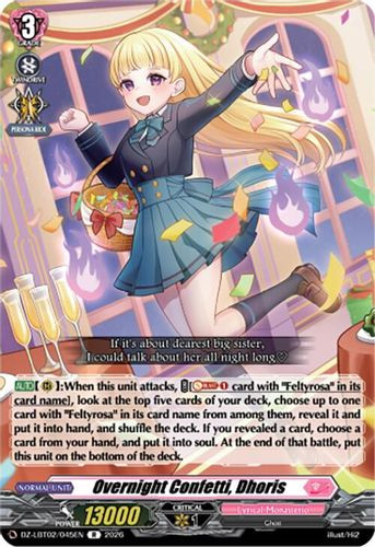 [DZ-LBT02/045EN](R) Overnight Confetti, Dhoris