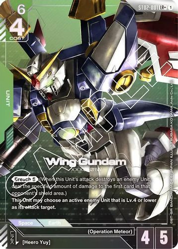 [ST02-001](LR+) Wing Gundam {Alt Art} {Foil}