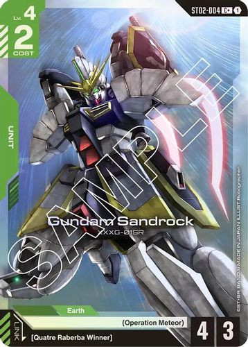 [ST02-004](C+) Gundam Sandrock {Alt Art} {Foil}