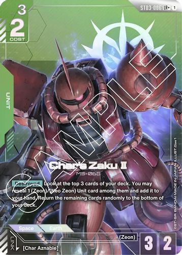 [ST03-006](LR+) Char's Zaku II {Alt Art} {Foil}
