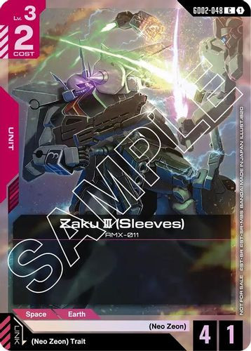 [GD02-048](C) Zaku III (Sleeves) {Store Tournament Participant Pack 02} {Foil}