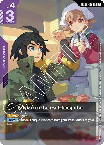 [GD02-112](R) Momentary Respite {Store Tournament Participant Pack 02} {Foil}