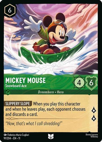 [LOR11-091/204](U) Mickey Mouse - Snowboard Ace