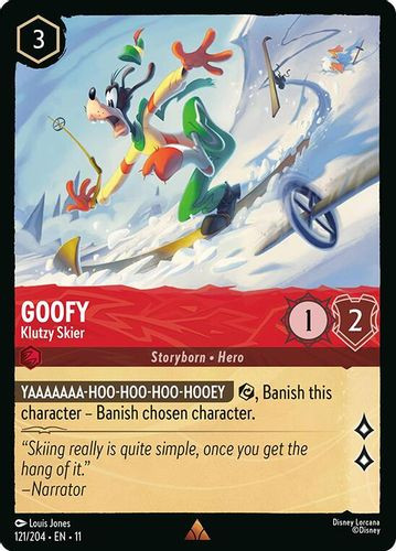 [LOR11-121/204](R) Goofy - Klutzy Skier (Foil)