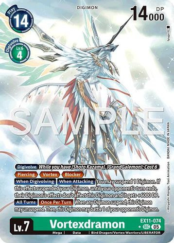 [EX11-074](SEC) Vortexdramon (1 Star Alternate Art) (Foil)
