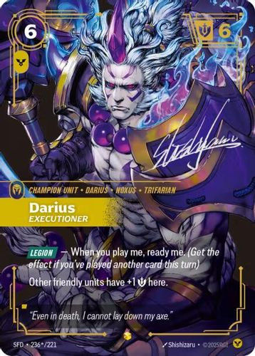 |RB02|[SFD-236*/221](SC) Darius - Executioner {Signature} {Foil}