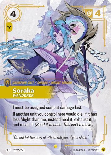 |RB02|[SFD-239*/221](SC) Soraka - Wanderer {Signature} {Foil}