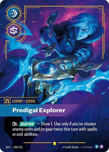 |RB02|[SFD-248/221](SC) Ezreal - Prodigal Explorer {Foil}