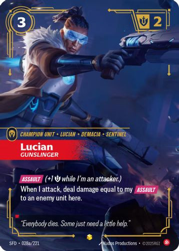 |RB02|[SFD-028a/221](AA) Lucian - Gunslinger {Alt Art} {Foil}