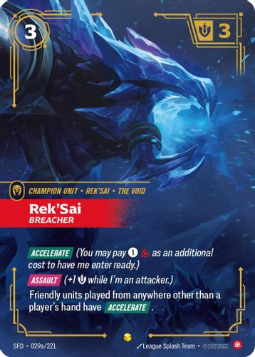 |RB02|[SFD-029a/221](AA) Rek'Sai - Breacher {Alt Art} {Foil}
