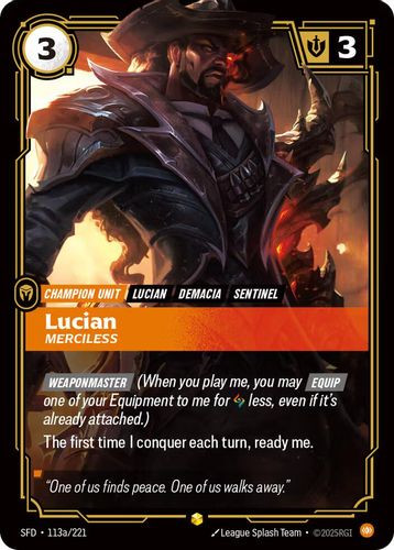 |RB02|[SFD-113a/221](AA) Lucian - Merciless {Alt Art} {Foil}
