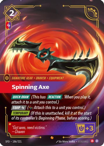 |RB02|[SFD-186/221](E) Spinning Axe {Foil}