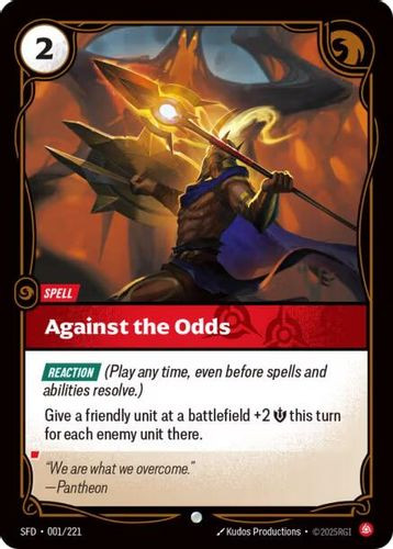 |RB02|[SFD-001/221](C) Against the Odds {Foil}